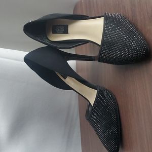 Sparkly black high heeled pumps size 7.5